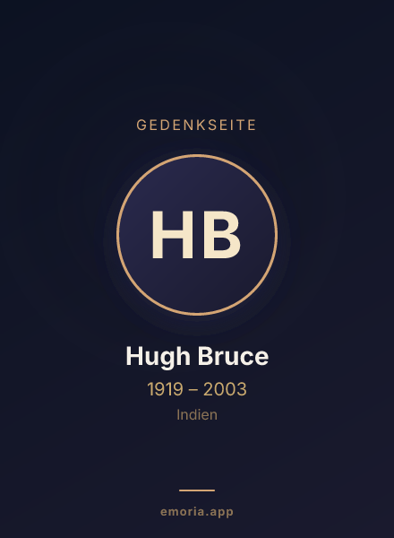 Gedenkportrait von Hugh Bruce