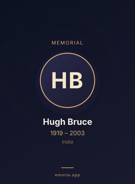 Memorial portrait of Hugh Bruce
