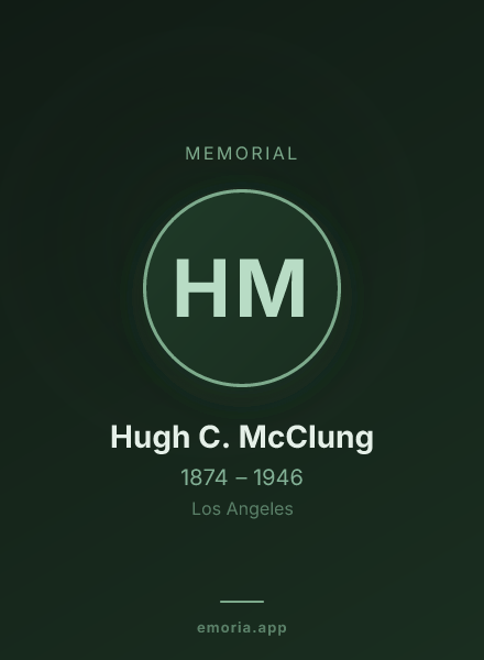Memorial portrait of Hugh C. McClung
