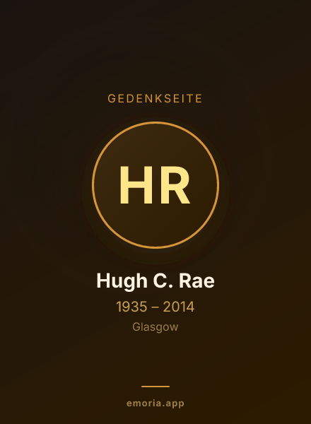 Gedenkportrait von Hugh C. Rae