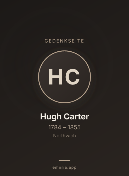 Gedenkportrait von Hugh Carter