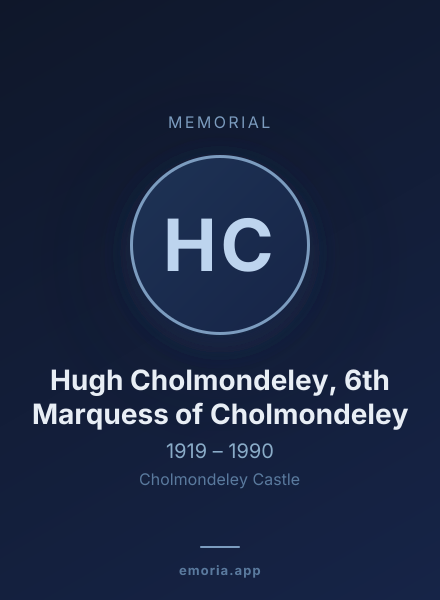 Memorial portrait of Hugh Cholmondeley, 6th Marquess of Cholmondeley
