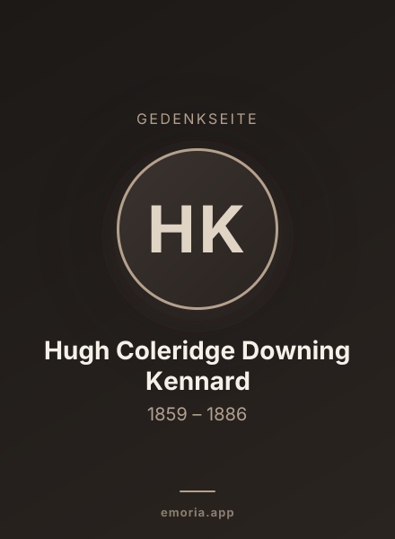 Gedenkportrait von Hugh Coleridge Downing Kennard