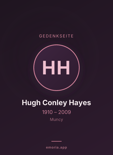 Gedenkportrait von Hugh Conley Hayes