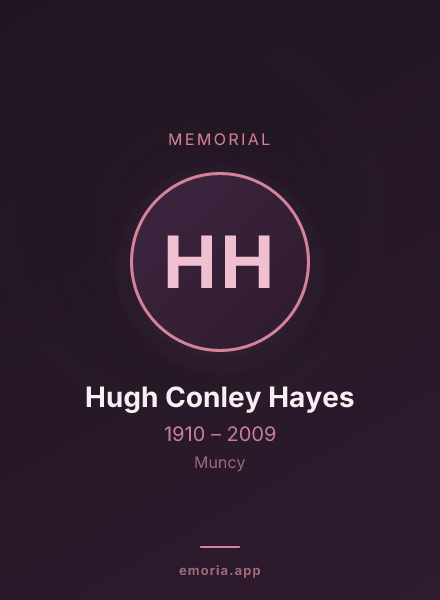 Memorial portrait of Hugh Conley Hayes