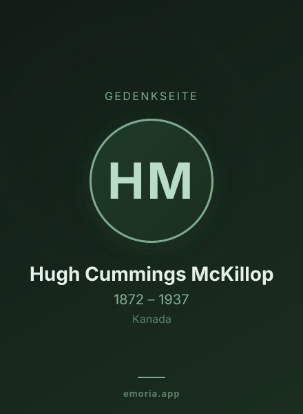 Gedenkportrait von Hugh Cummings McKillop