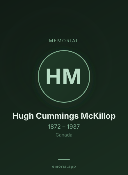 Memorial portrait of Hugh Cummings McKillop
