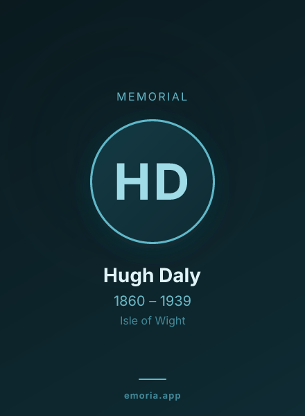 Memorial portrait of Hugh Daly