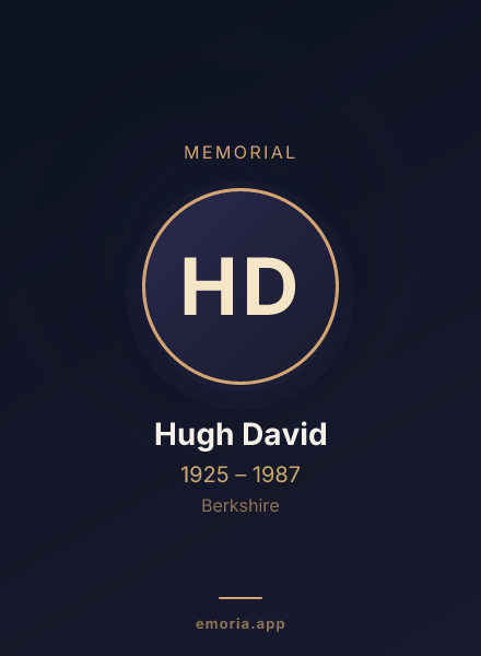 Memorial portrait of Hugh David