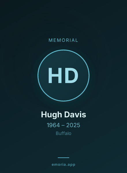 Memorial portrait of Hugh Davis