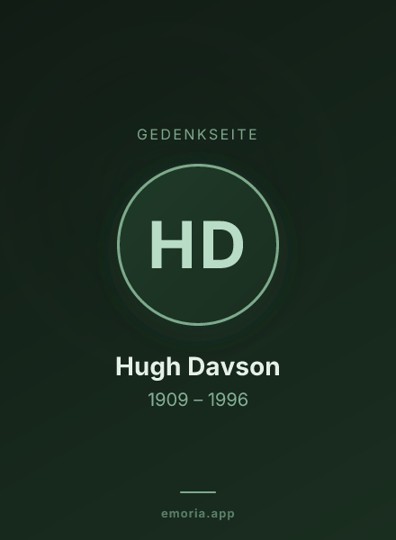 Gedenkportrait von Hugh Davson