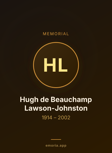 Memorial portrait of Hugh de Beauchamp Lawson-Johnston