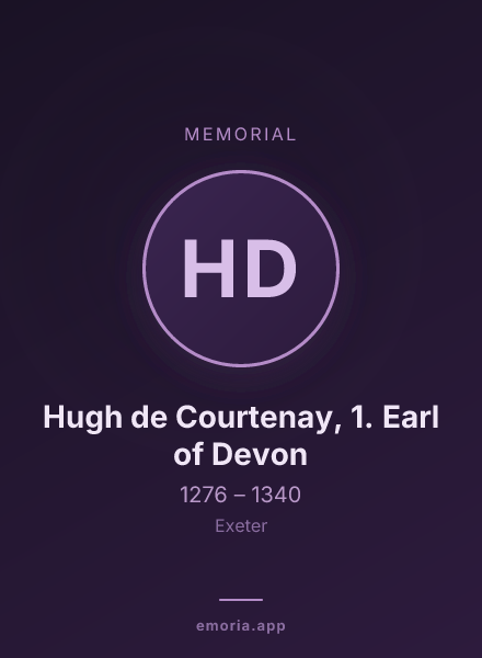 Memorial portrait of Hugh de Courtenay, 1. Earl of Devon