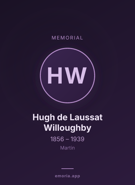 Memorial portrait of Hugh de Laussat Willoughby