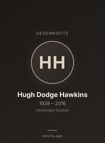 Gedenkportrait von Hugh Dodge Hawkins