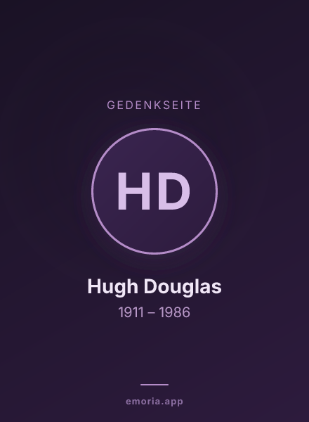 Gedenkportrait von Hugh Douglas