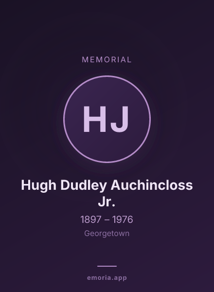 Memorial portrait of Hugh Dudley Auchincloss Jr.