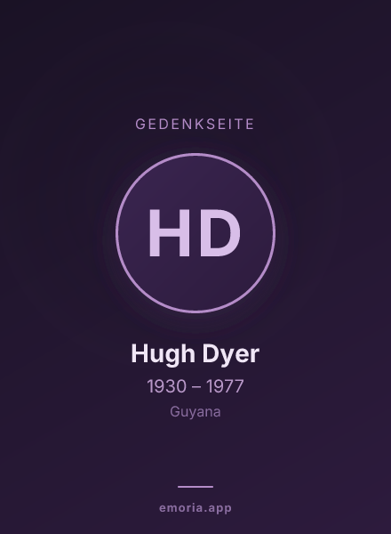 Gedenkportrait von Hugh Dyer