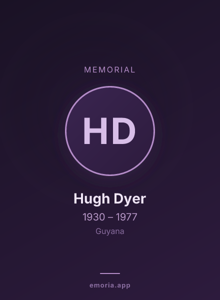 Memorial portrait of Hugh Dyer