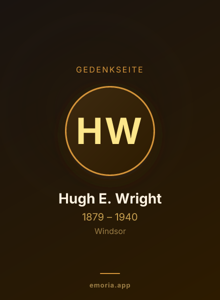 Gedenkportrait von Hugh E. Wright