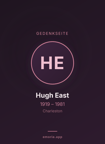 Gedenkportrait von Hugh East