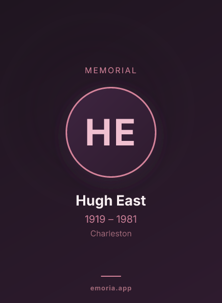 Memorial portrait of Hugh East