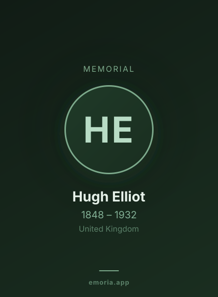 Memorial portrait of Hugh Elliot