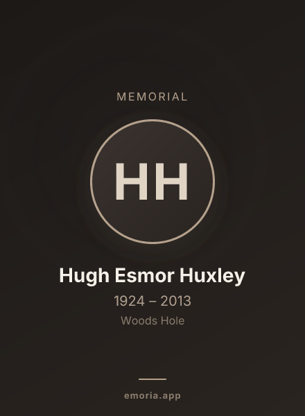 Memorial portrait of Hugh Esmor Huxley