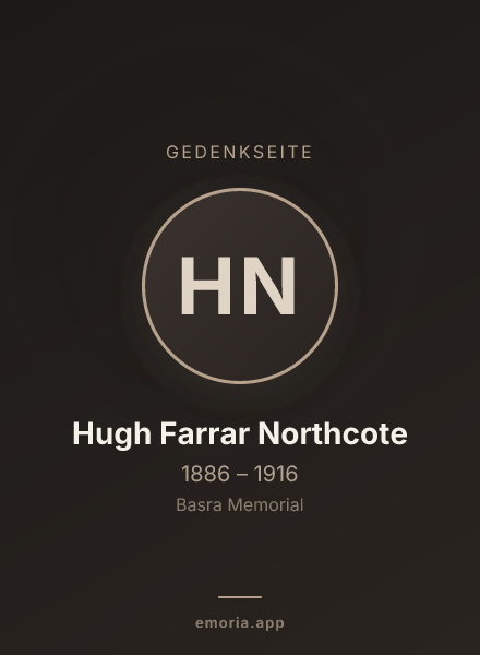 Gedenkportrait von Hugh Farrar Northcote