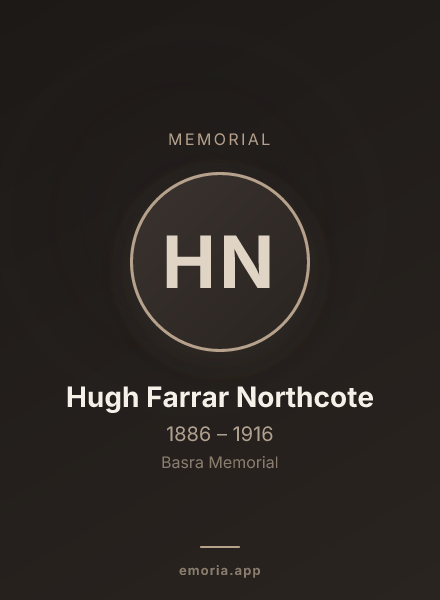 Memorial portrait of Hugh Farrar Northcote