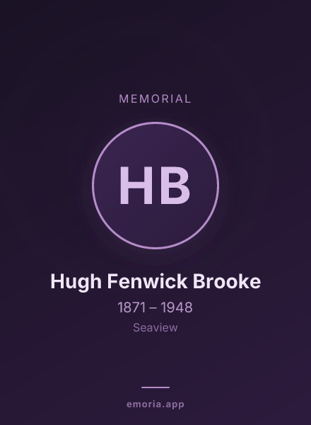Memorial portrait of Hugh Fenwick Brooke