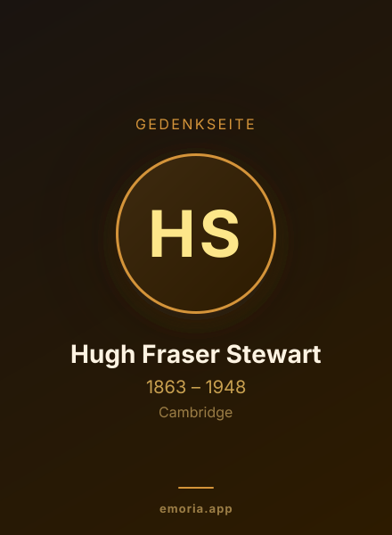 Gedenkportrait von Hugh Fraser Stewart