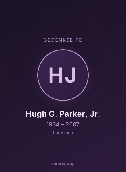 Gedenkportrait von Hugh G. Parker, Jr.