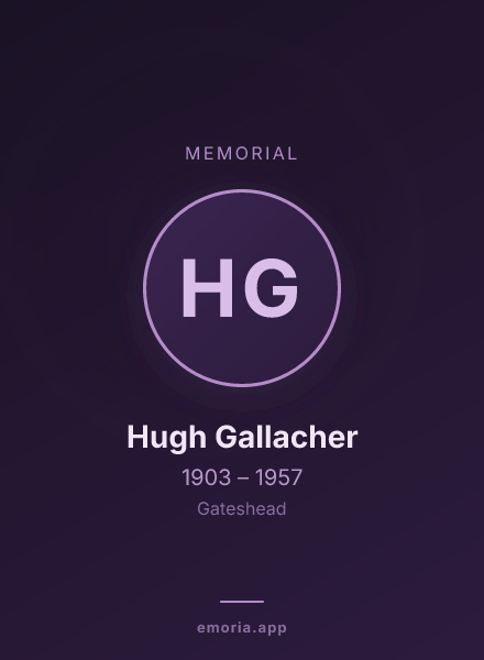 Memorial portrait of Hugh Gallacher
