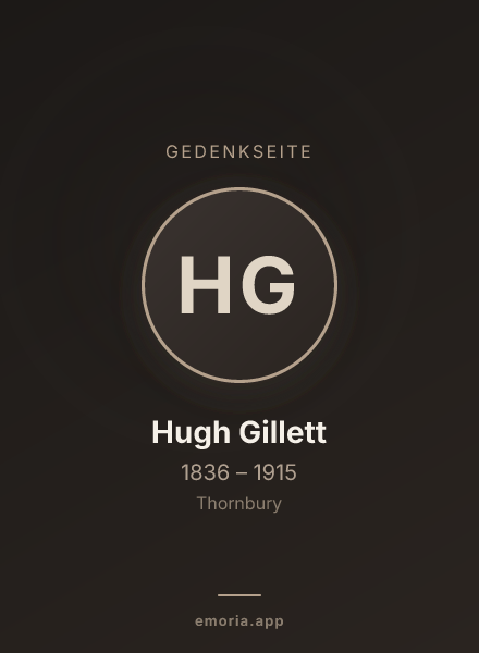 Gedenkportrait von Hugh Gillett