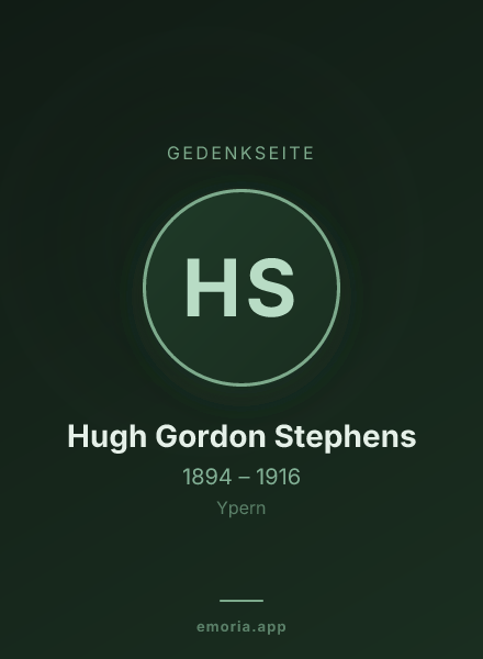 Gedenkportrait von Hugh Gordon Stephens