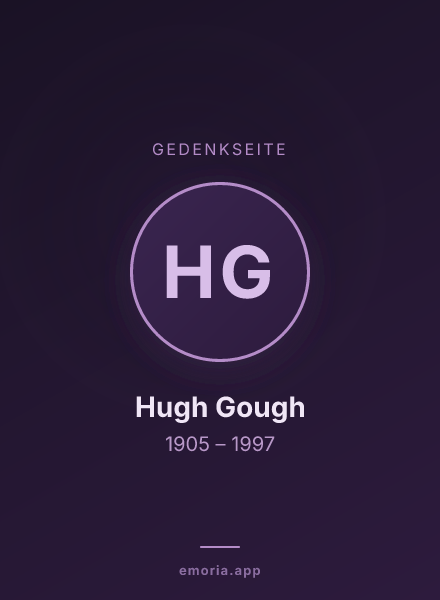 Gedenkportrait von Hugh Gough