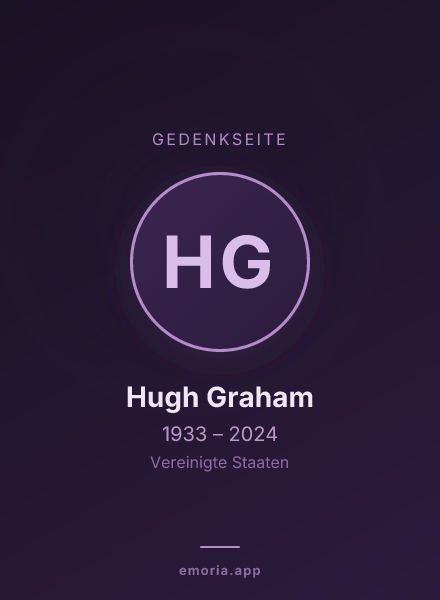 Gedenkportrait von Hugh Graham