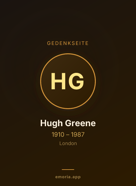 Gedenkportrait von Hugh Greene