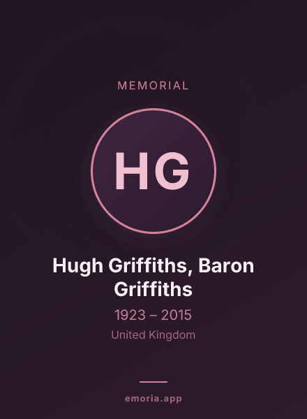 Memorial portrait of Hugh Griffiths, Baron Griffiths