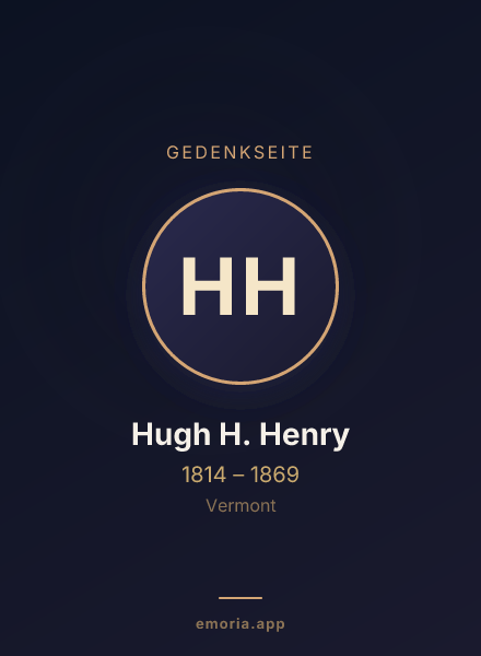 Gedenkportrait von Hugh H. Henry