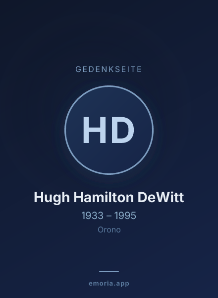 Gedenkportrait von Hugh Hamilton DeWitt