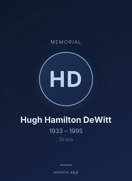 Memorial portrait of Hugh Hamilton DeWitt