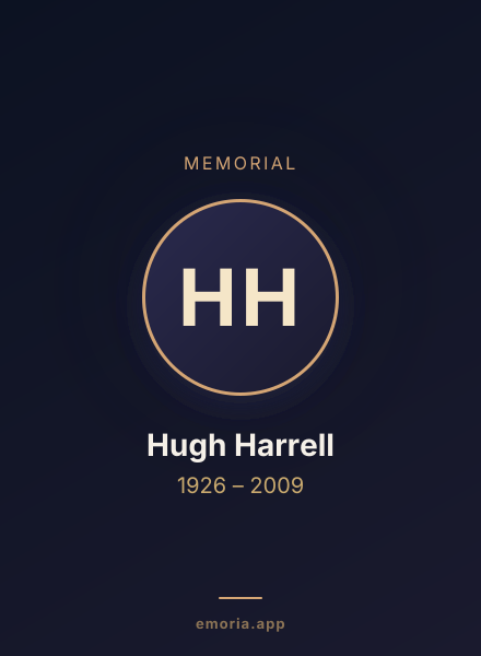 Memorial portrait of Hugh Harrell