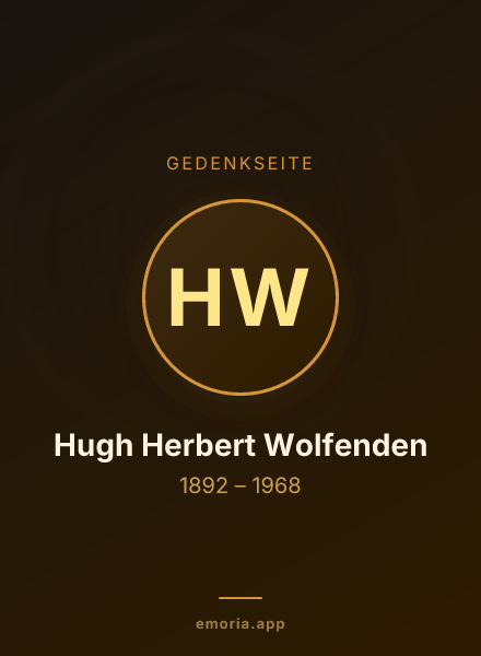 Gedenkportrait von Hugh Herbert Wolfenden