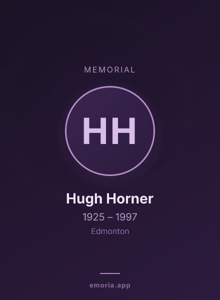 Memorial portrait of Hugh Horner