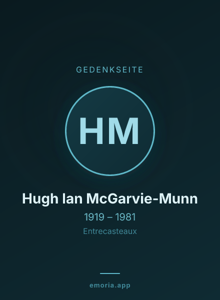 Gedenkportrait von Hugh Ian McGarvie-Munn