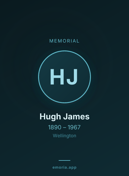 Memorial portrait of Hugh James