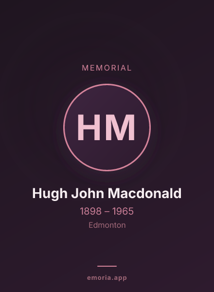 Memorial portrait of Hugh John Macdonald