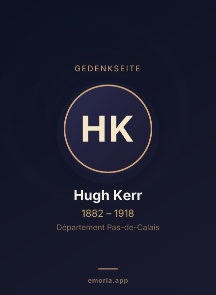 Gedenkportrait von Hugh Kerr